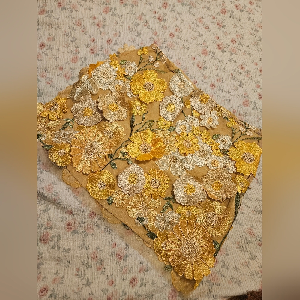 Vici Yellow Floral Mini Skirt